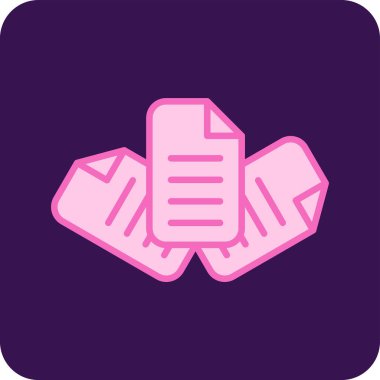 belge simgesi, vektör illüstrasyonu basit tasarım