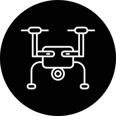 Drone simgesi, vektör illüstrasyonu basit tasarım