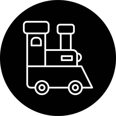 Oyuncak Tren. Web simgesi basit illüstrasyon 
