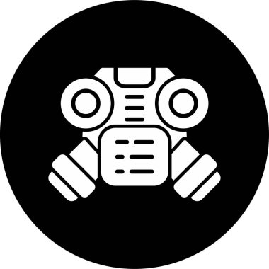 Gaz Maskesi ağ simgesi vektör çizimi