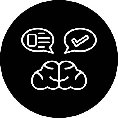 Basit Düşünme simgesinin vektör illüstrasyonu 