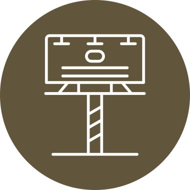 reklam panosu simgesi, vektör illüstrasyonu basit tasarım