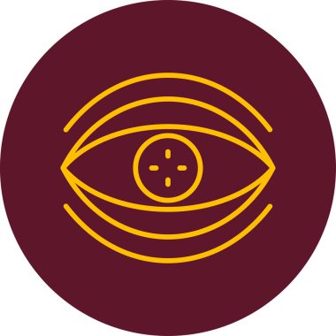 Biyonik Kontak Lens Web simgesi, vektör illüstrasyonu