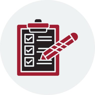 Belge simgesi, vektör illüstrasyonu basit tasarımı test et