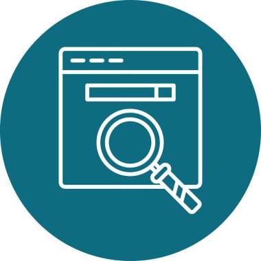 Tarayıcı modern simgesinin vektör illüstrasyonu