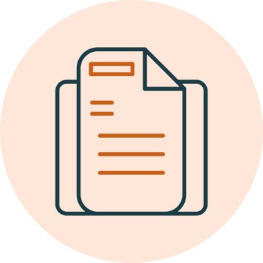 Bir belge simgesinin temiz ve basit vektör illüstrasyonu.