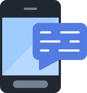 Sohbet mesajı vektör illüstrasyonu