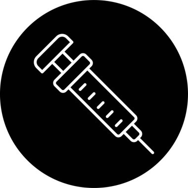 Şırınganın temel vektör çizimi, tıbbi tedavi kavramı