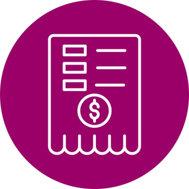 iş makbuzu simgesi, vektör illüstrasyonu