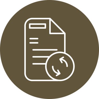 Minimalist belge simgesi, vektör illüstrasyonu basit tasarım