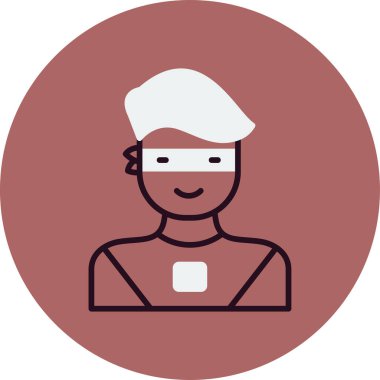 Süper kahraman ağ simgesi, vektör illüstrasyonu