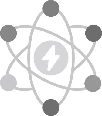 Atom Enerjisi Ağ ikonu vektör çizimi