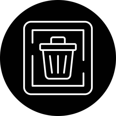 Çöp işaretinin temel doğrusal çizimi