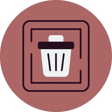 Çöp işaretinin temel doğrusal çizimi