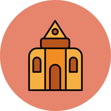 Kum Kalesi web simgesi, vektör illüstrasyonu