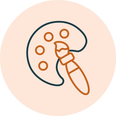 Web simgesi boyanıyor, vektör illüstrasyonu