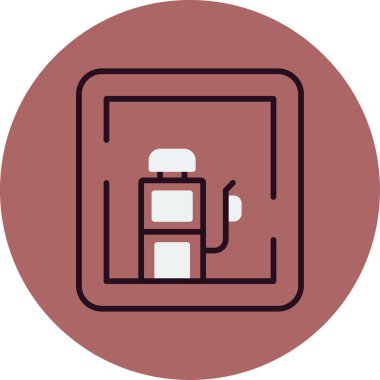 benzinlik ikonu vektör illüstrasyonu