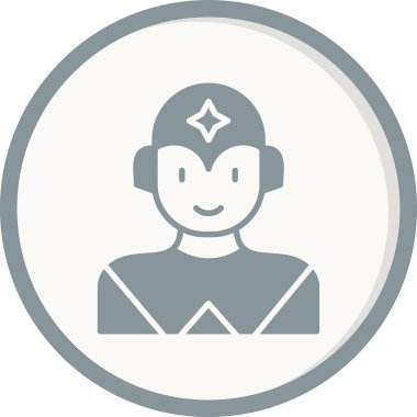 Süper kahraman ağ simgesi, vektör illüstrasyonu