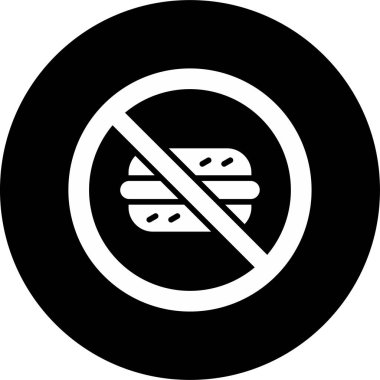 Fast food ikonu vektör çizimi yok 