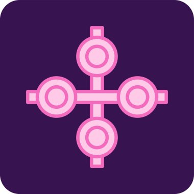 Basit ofset simgesi vektör illüstrasyonu