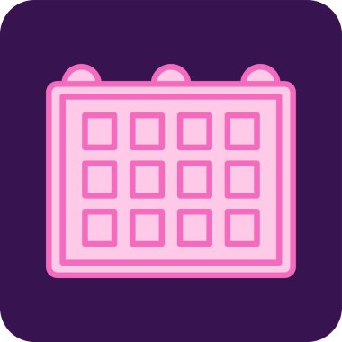 Takvim simgesi, vektör illüstrasyonu basit tasarım