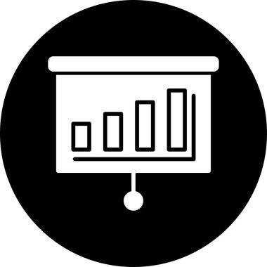 sunum simgesi, vektör illüstrasyonu basit tasarım