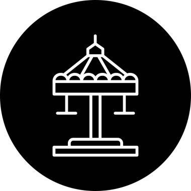 Atlıkarınca simgesinin vektör illüstrasyonu 