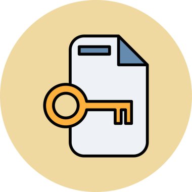 Minimalist belge simgesi, vektör illüstrasyonu basit tasarım