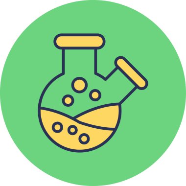 Kimyasal matara simgesi, vektör çizimi basit tasarım