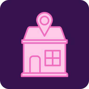 Konum pin simgesinin vektör illüstrasyonu 