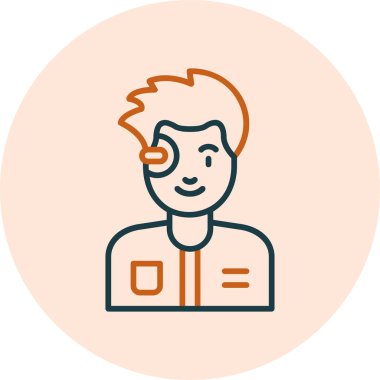 erkek avatar simge vektör çizim 