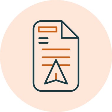 Belge modern simgesinin vektör illüstrasyonu