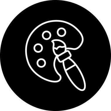 Web simgesi boyanıyor, vektör illüstrasyonu