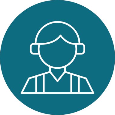 Erkek avatar simgesi basit illüstrasyon