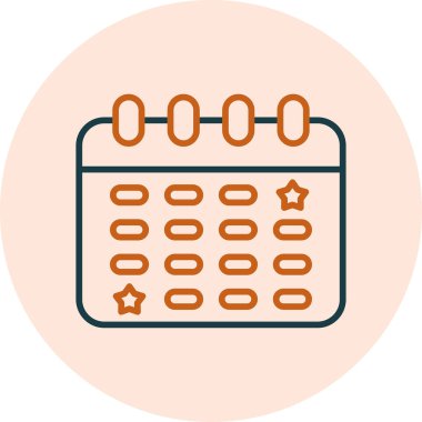 Takvim simgesi, vektör illüstrasyonu basit tasarım