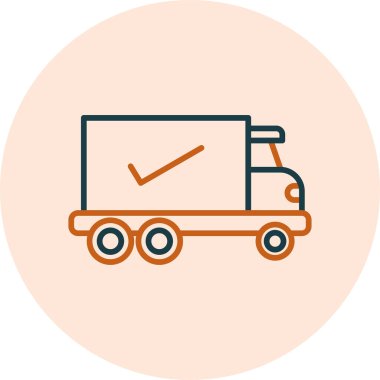 Kamyon. Web simgesi basit illüstrasyon