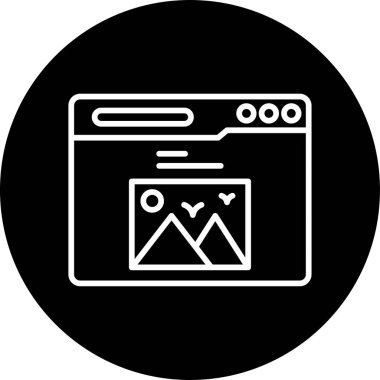 Bir web sayfasında dönen bir resim galerisinin soyut tasviri.