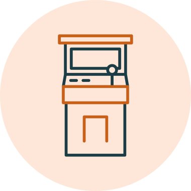 Arcade web simgesi, basit vektör illüstrasyonu