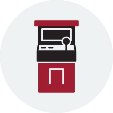Arcade web simgesi, basit vektör illüstrasyonu