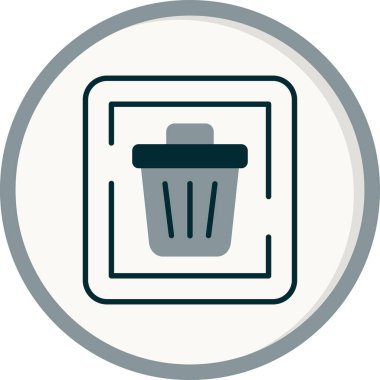 Çöp işaretinin basit doğrusal resmi