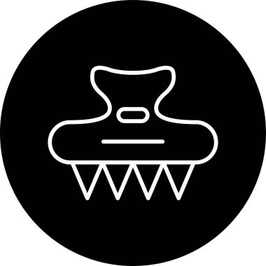 Saç tokası. Web simgesi basit illüstrasyon  