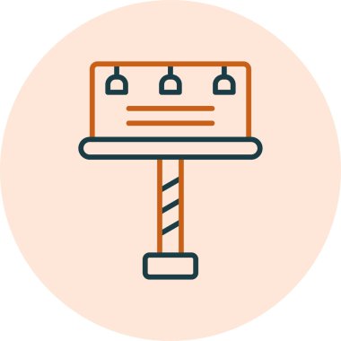 reklam panosu simgesi, vektör illüstrasyonu basit tasarım