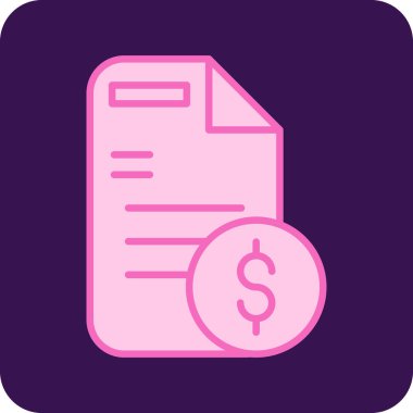 Minimalist belge simgesi, vektör illüstrasyonu basit tasarım