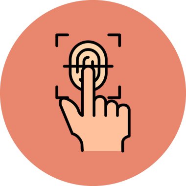 El Dokunuşu simge vektör illüstrasyon tasarımı