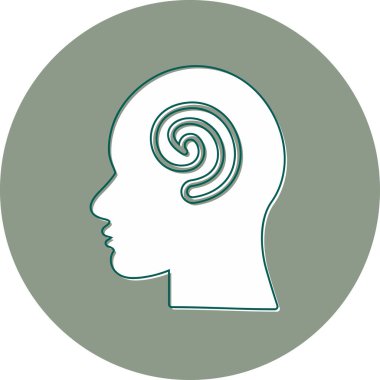 Hipnoz. Web simgesi vektör illüstrasyonu