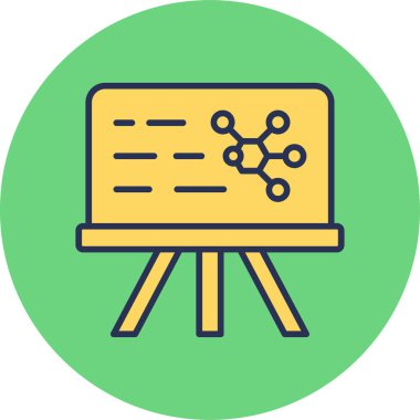 sunum simgesi, vektör illüstrasyonu basit tasarım