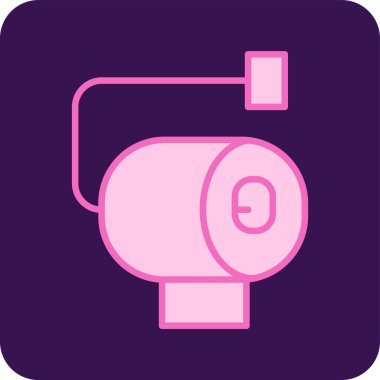 Basit web simgesi illüstrasyonu. tuvalet kağıdı rulosu