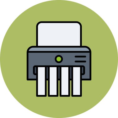 Kağıt dilimleme için ofis parçalayıcı, vektör resmi