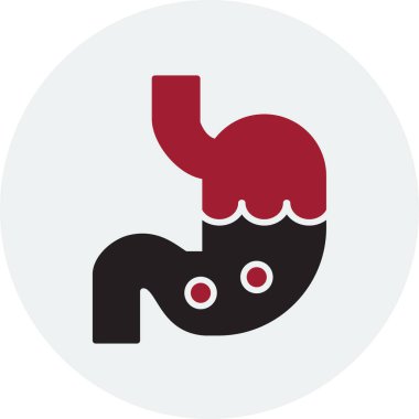 Mide ağrısı web simgesi vektör illüstrasyonu