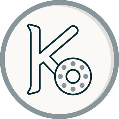 Büyük K web simgesi vektör illüstrasyonu